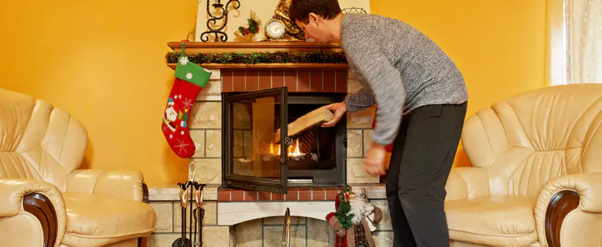 Rusted Metal Fireplace Restoration in Albany, New York
